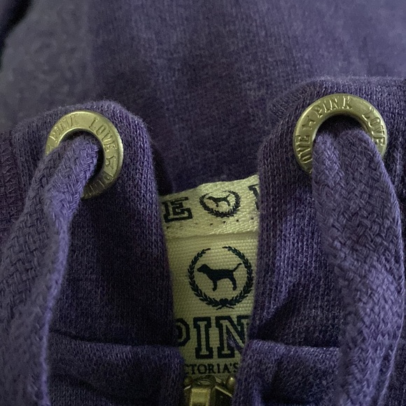 NWOT Victorias Secret PINK hooded sweatshirt purple - Picture 6 of 6